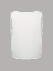 American Flags Tank Top Crew Neck Sleeveless Independence Summer Top