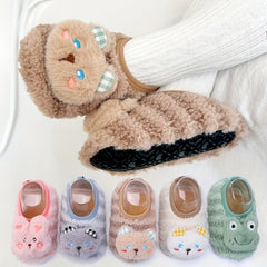 Furry House Shoes Baby Girls Non Slip Soft Bottom Walking Shoes