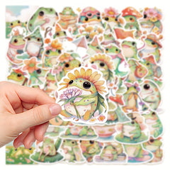 50pcs Fat Frog Graffiti Waterproof Stickers for Laptop Helmet Water