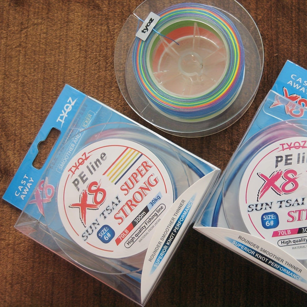 TYOZ 300M 8 Strand Braided Fishing Line High Strength PE X8