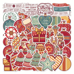 72pcs Cartoon Christmas Stickers Laptop Journal Mobile Phone Case Waterproof