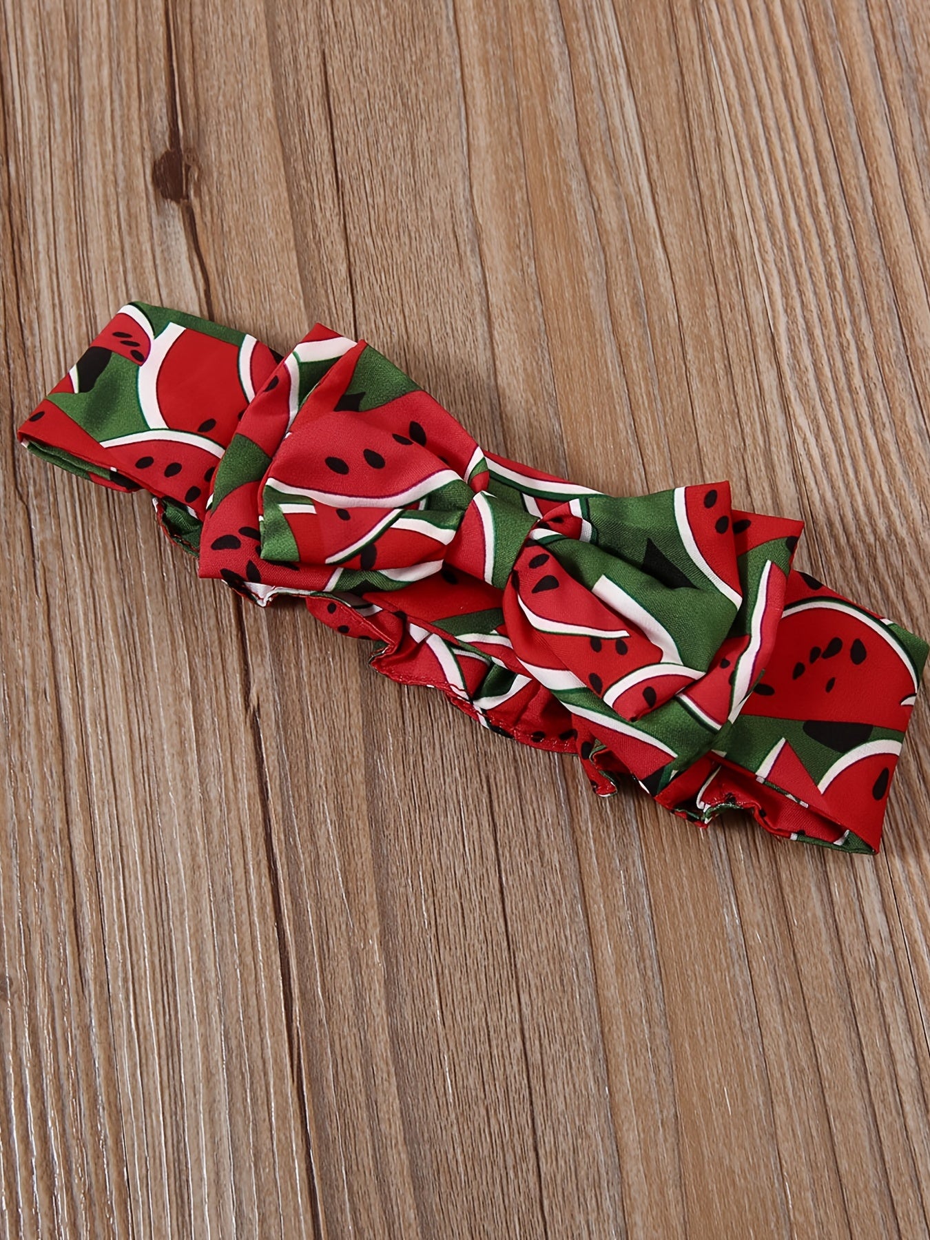 Cute Watermelon Off Shoulder Top & Skort Set with Headband