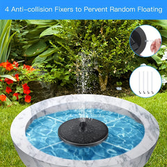 Solar Fountain Pump For Bird Bath 7 Water Styles 3W Solar Powered Water Fountain