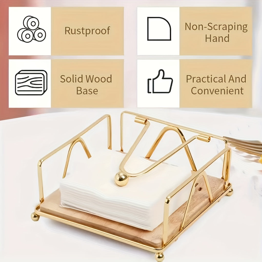 Iron Napkin Holder Classic Arc Series Three door Paper Towel Clip