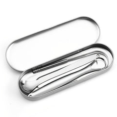 Portable Stainless Steel Tongue Scraper Set