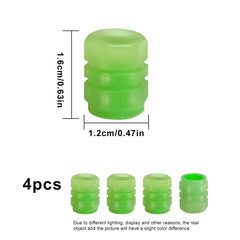 4 Packs Car Tire Luminous Valve Cap Small Valve Cap
