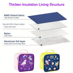 IKEAIDUO Unicorn Lunch Bag for Girls Insulated Leakproof Cooler Tote Bag