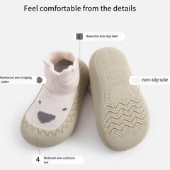 Cute Animal Print Slip On Sock Shoes for Baby Girls