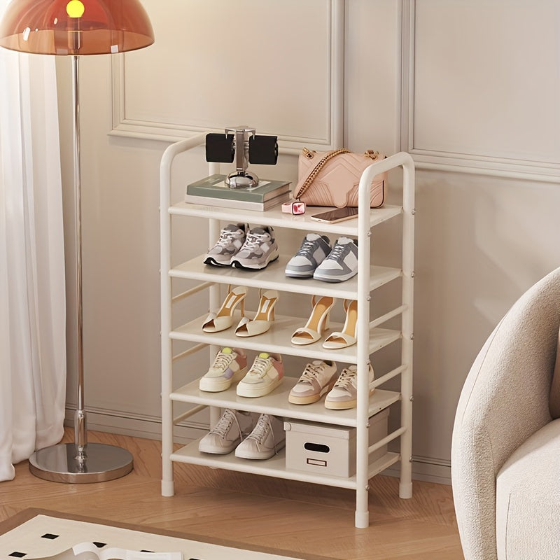 Large Capacity Metal Shoe Rack for Household Use - Functional Storage Shoe Rack