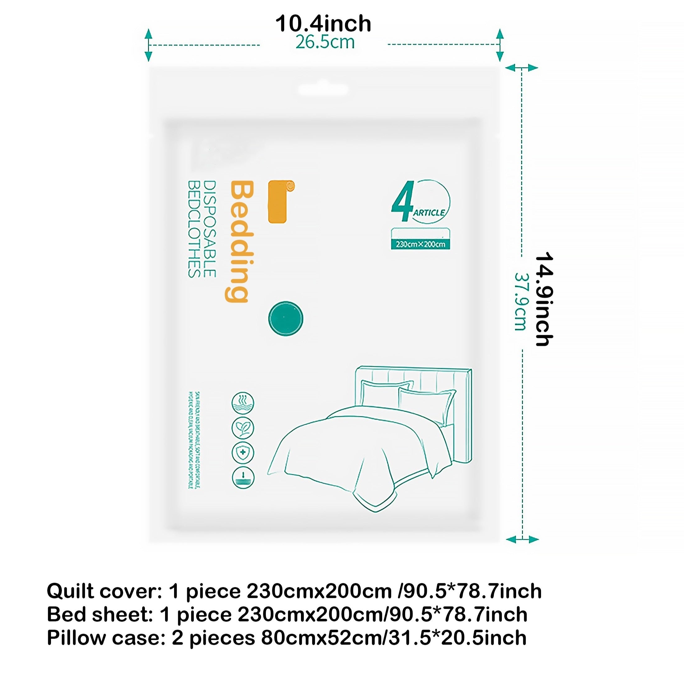 Travel Disposable Towel Bath Bedding Duvet Cover Pillowcase