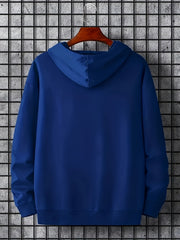Japanese Sword Print Men's Hooded Sweatshirt for Autumn Winter