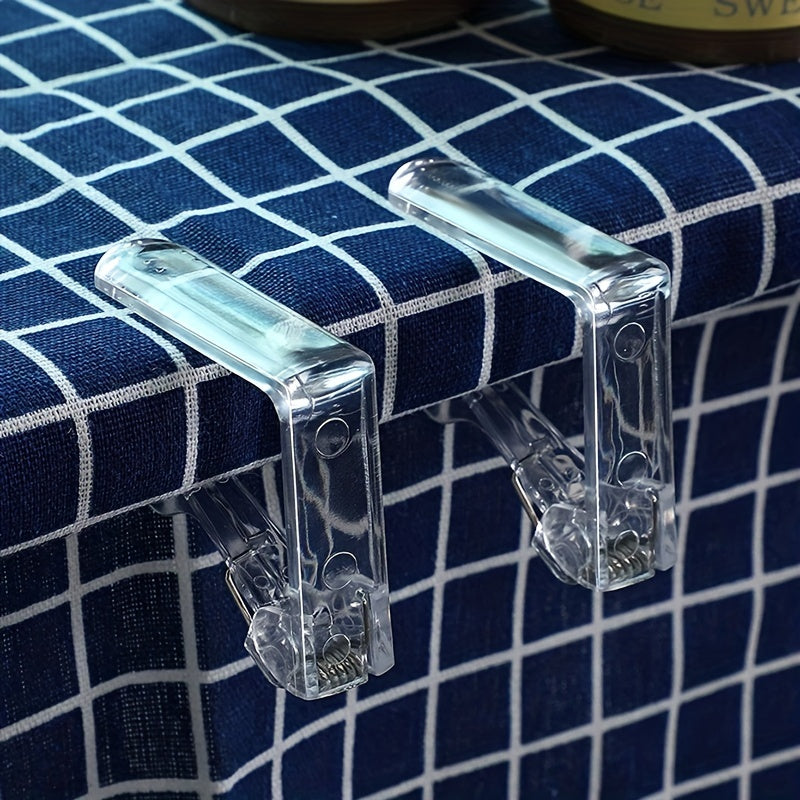 4pcs Plastic Napkin Clips Elastic Tablecloth Clip