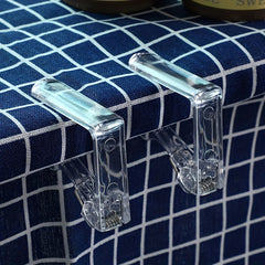 4pcs Plastic Napkin Clips Elastic Tablecloth Clip