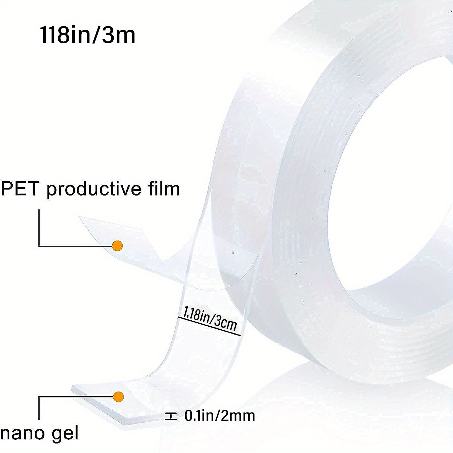 Heavy Duty Double Sided Mounting Tape - Multipurpose Adhesive Foam Tape