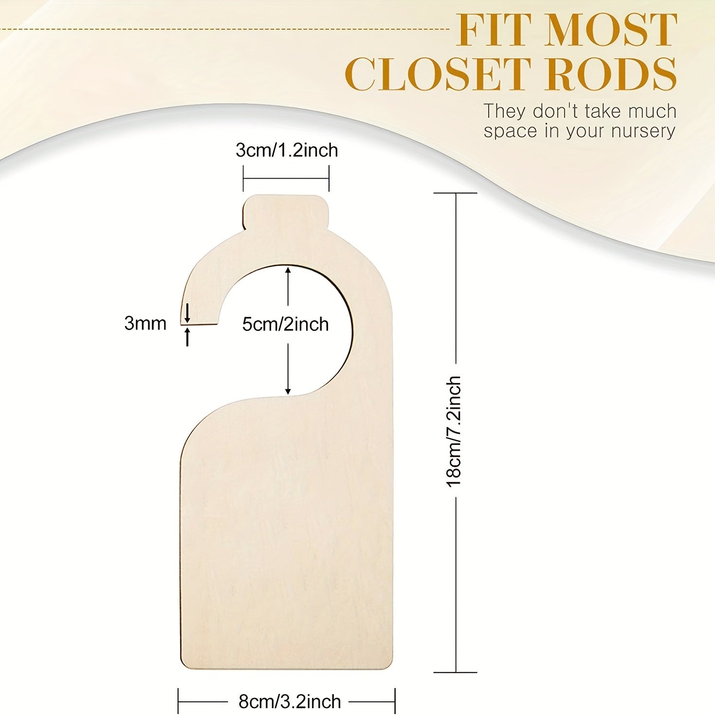 14pcs Wooden Door Handle Hanging Signs Clothes Spacer Signs