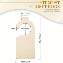 14pcs Wooden Door Handle Hanging Signs Clothes Spacer Signs