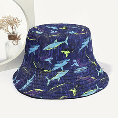 Cartoon Print Bucket Hat Lightweight Basin Hat Casual Sunscreen Fisherman Cap