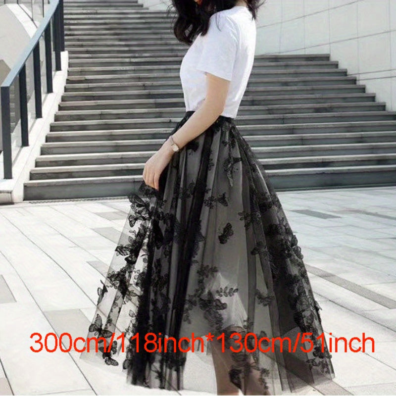 1pc Mesh Embroidery 3D Butterfly Fabric Dress DIY Sewing Accessories