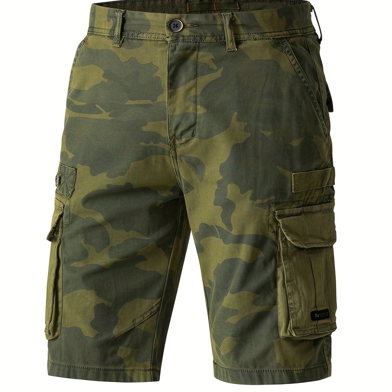 Men s Camo Cargo Shorts Lightweight Flap Pocket Work Outdoors