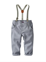 Stripped Pants With Suspenders for Kids