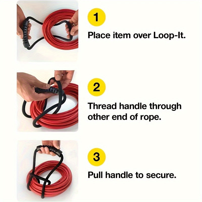 3pcs 24in Storage Strap With Handle Extension Cord Organizer