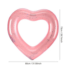 Thick PVC Adult Sequin Inflatable Ring for Couples - Summer Pool Accessory