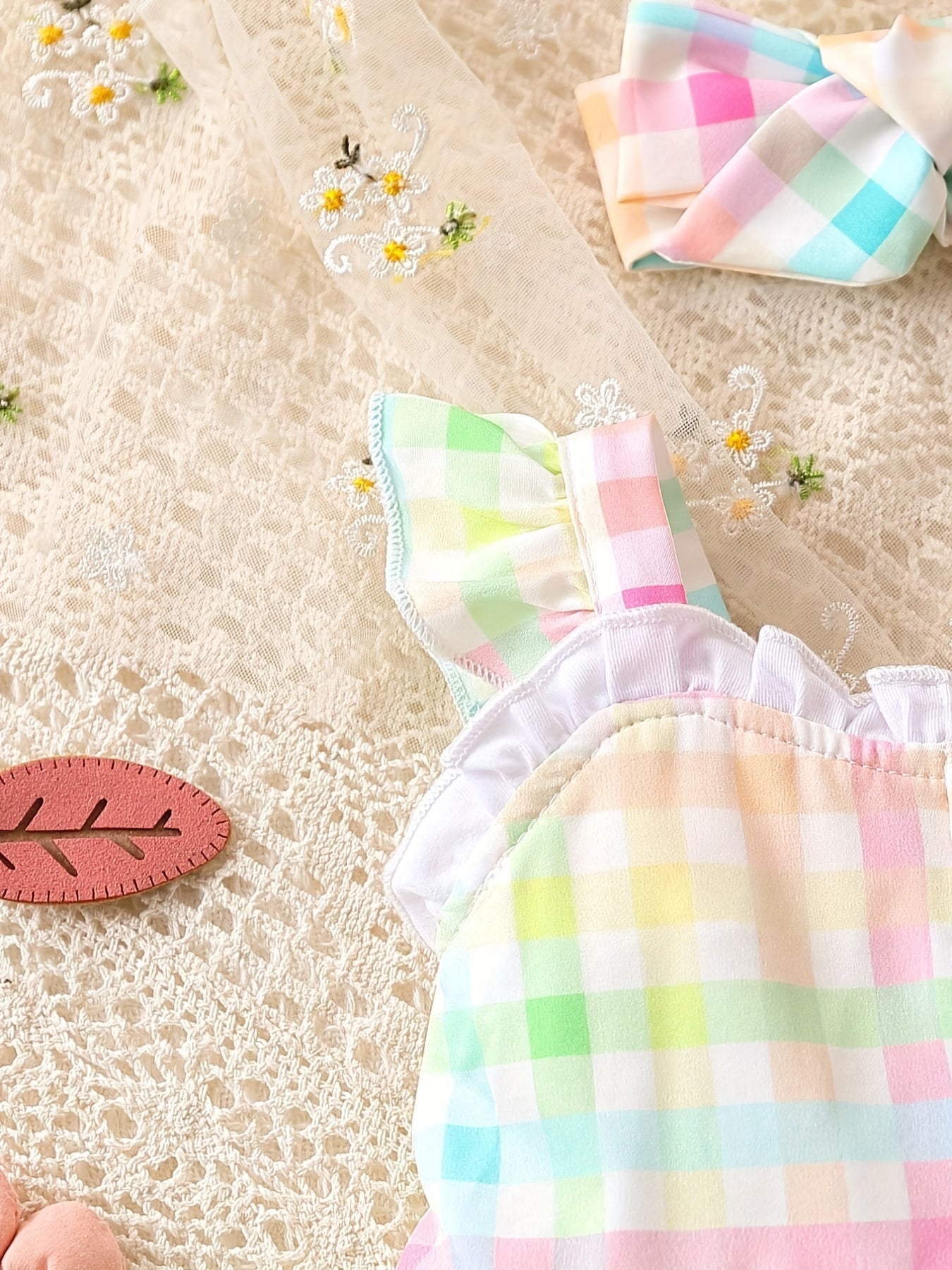 Summer Baby Girl's Suspender Skirt & Hairband Infant Dress Set