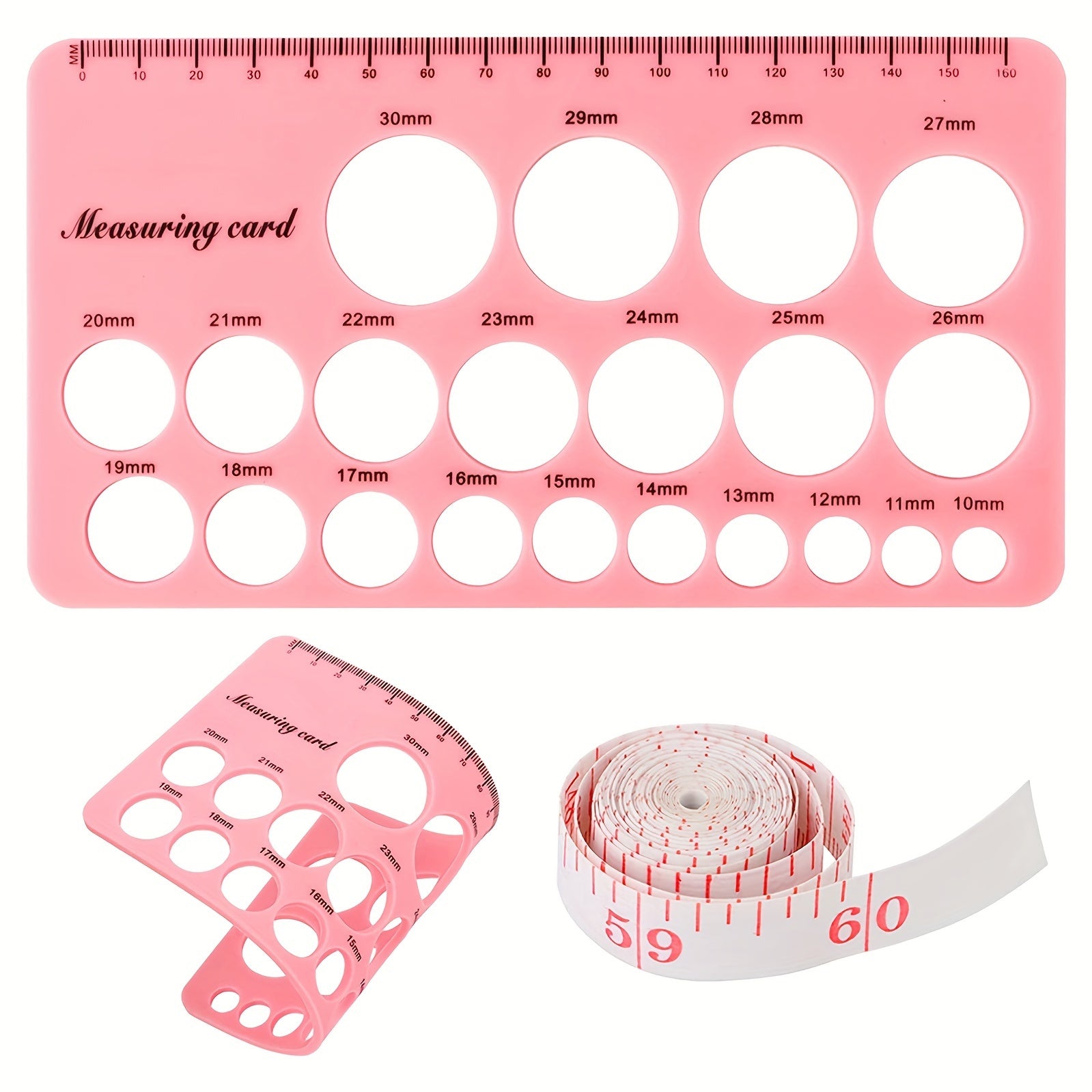 2pcs Nipple Ruler Breast Flange Sizing Tool Soft Flange