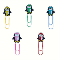 6 PCS Cartoon Paper Clips Colorful Office Supplies Bookmark Desk Stationery