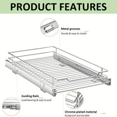 Heavy Duty Cabinet Pull Out Shelves - Slide Out Cabinet Organizer