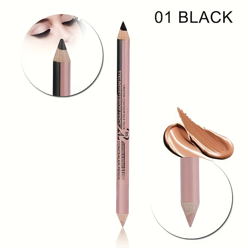 2-in-1 Eyeliner Eyebrow Pencil Concealer Stick