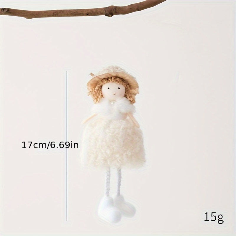 Christmas Plush Angel Doll Santa Claus Snowman Reindeer Small Pendant