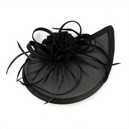 Faux Feather Hats Fascinators for Women Head Piece for Wedding Tea Party