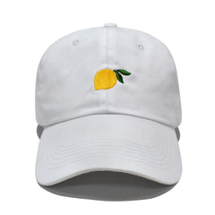 Lemon Embroidery Baseball Cap Solid Dad Hat Adjustable Sun Hats For Women