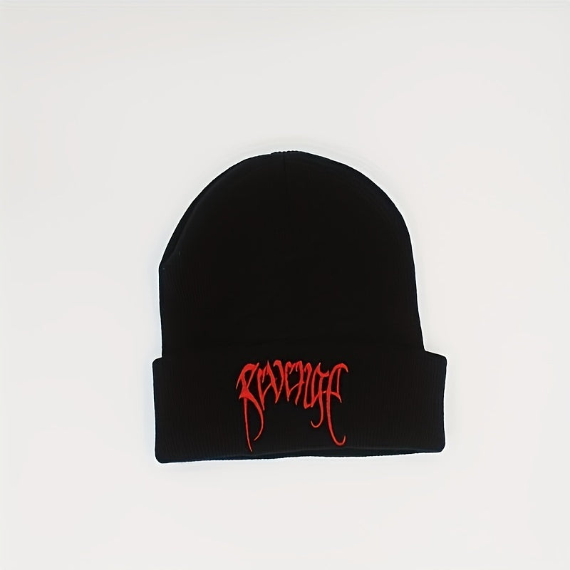 Letter Embroidery Wool Beanie Hooligan Knitted Hat