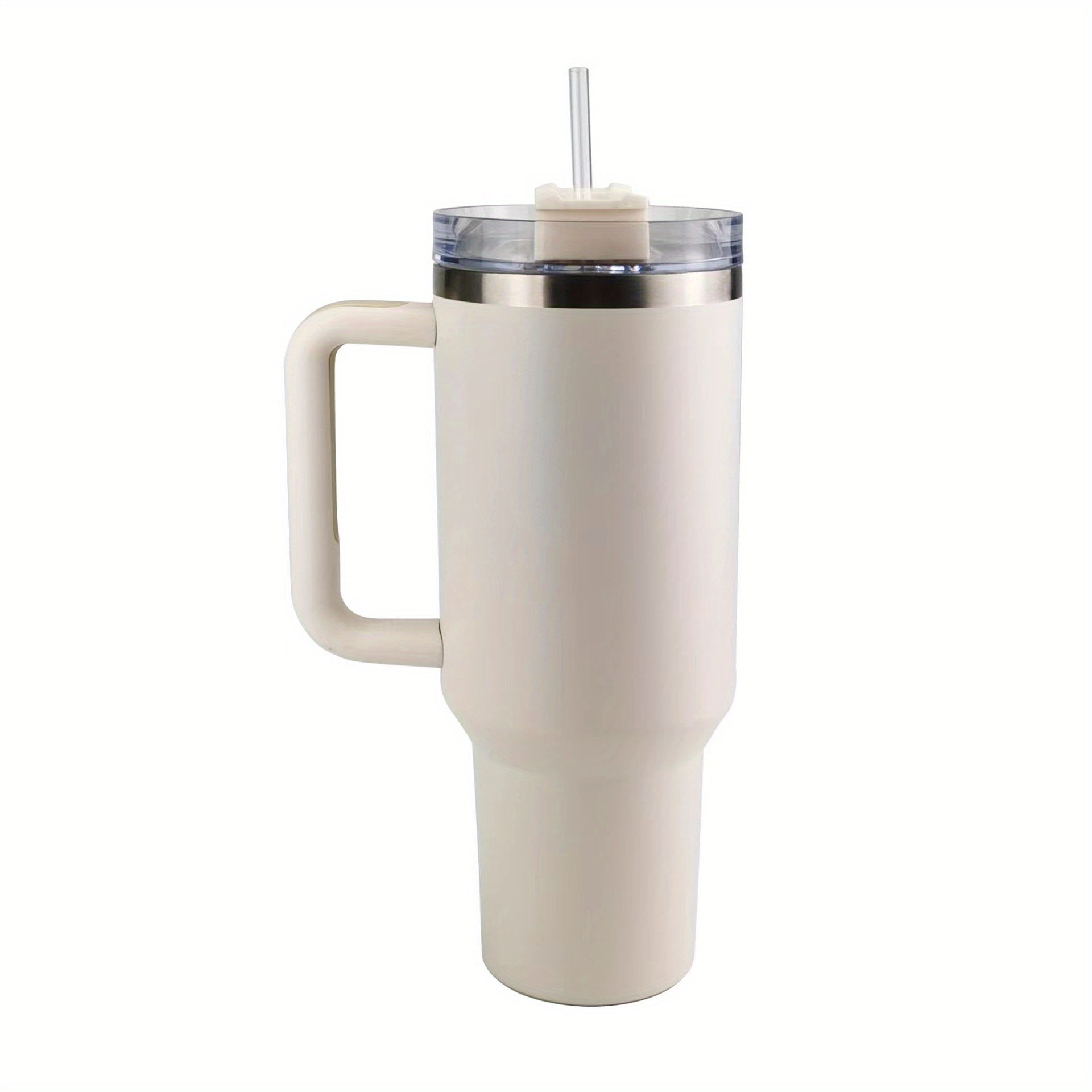 Leopard Print Car Tumbler Handle & Straw 304 Stainless Steel Insulated Cup