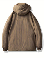 Men's Lightweight Windbreaker Zip Up Coat