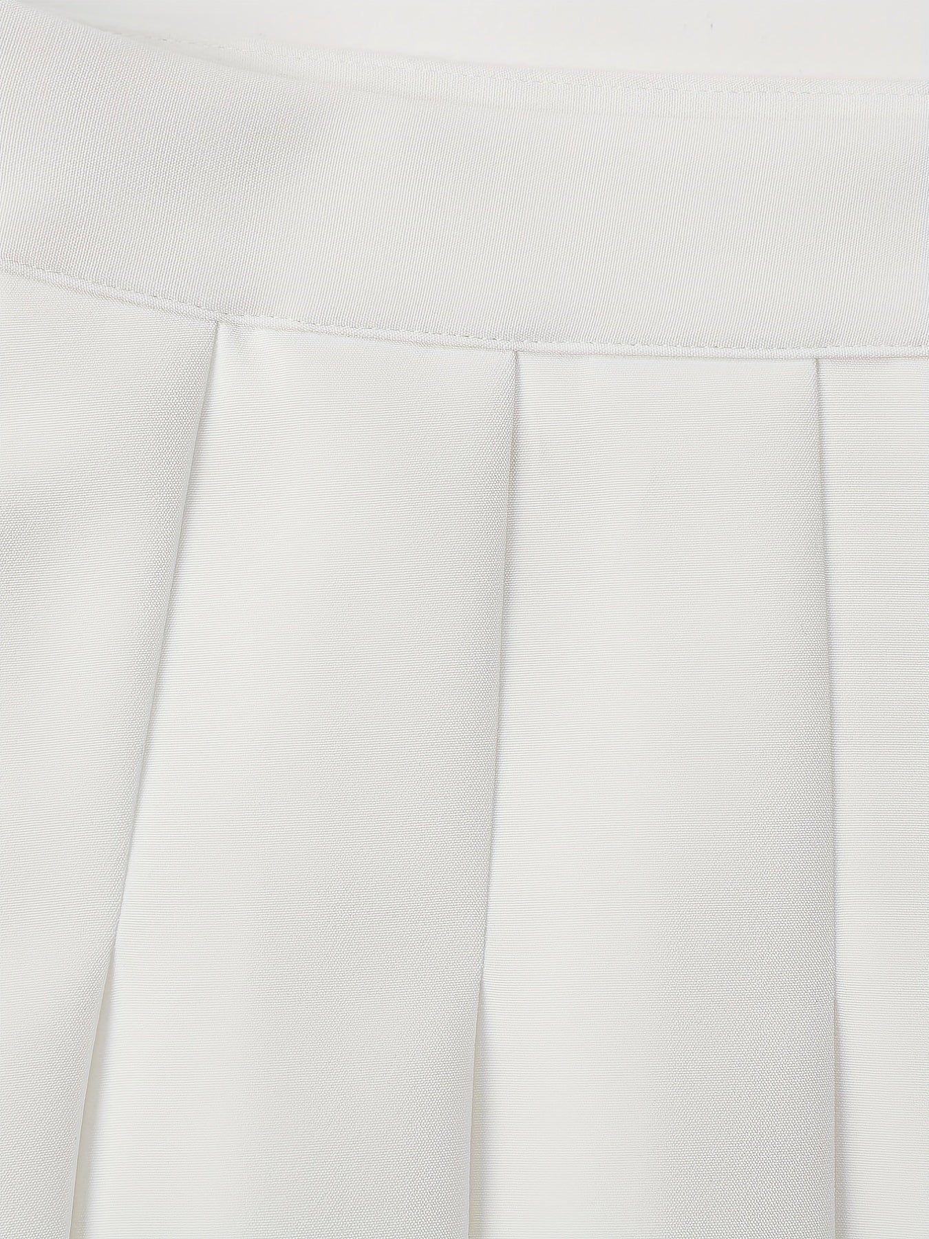 Preppy Solid Pleated A line Skirt Casual Skirt Women's Clothing