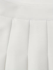 Preppy Solid Pleated A line Skirt Casual Skirt Women's Clothing