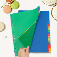 21pcs Multicolor Tab Dividers For 3 Ring Binder Letter Size