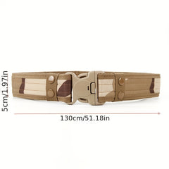 Camouflage Nylon Tactical Belt with Plastic Buckle