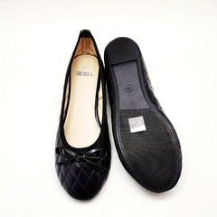 Women's Bowknot Ballet Shoes Slip On Quilted Lightweight Walking Shoes