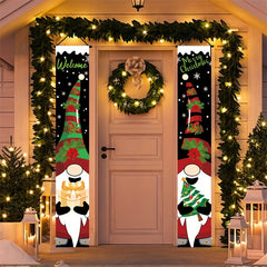 Christmas Door Banners Hanging Couplet Porch Signs Indoor Outdoor