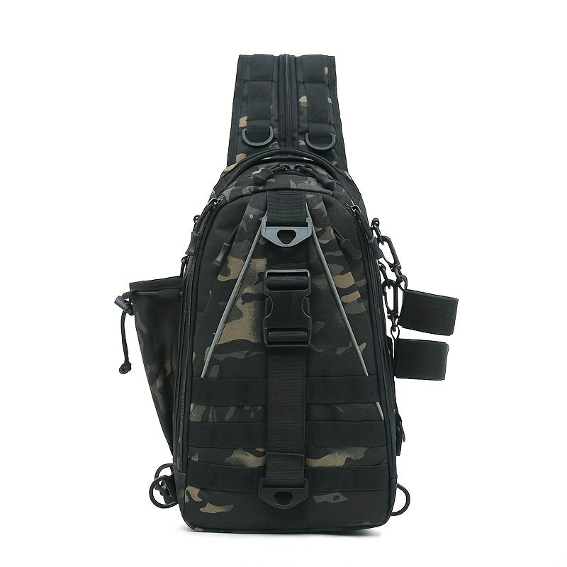 Fishing Backpack with Rod Holder Tackle Box Bag