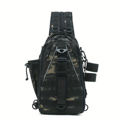 Fishing Backpack with Rod Holder Tackle Box Bag