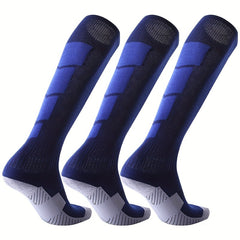 3 Pairs One Size Soccer Socks Non slip Wear resistant Breathable Stockings