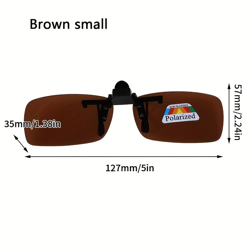 Men's Clip on Flip Up Polarized Sunglasses Night Vision Driving