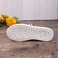Women's Halloween Ghost Pumpkin Canvas Shoes Non Slip Flat Soft Lightweight
