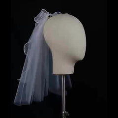 Bowknot Head Veil With Comb Bridal Wedding Head Veil Hair Accessories