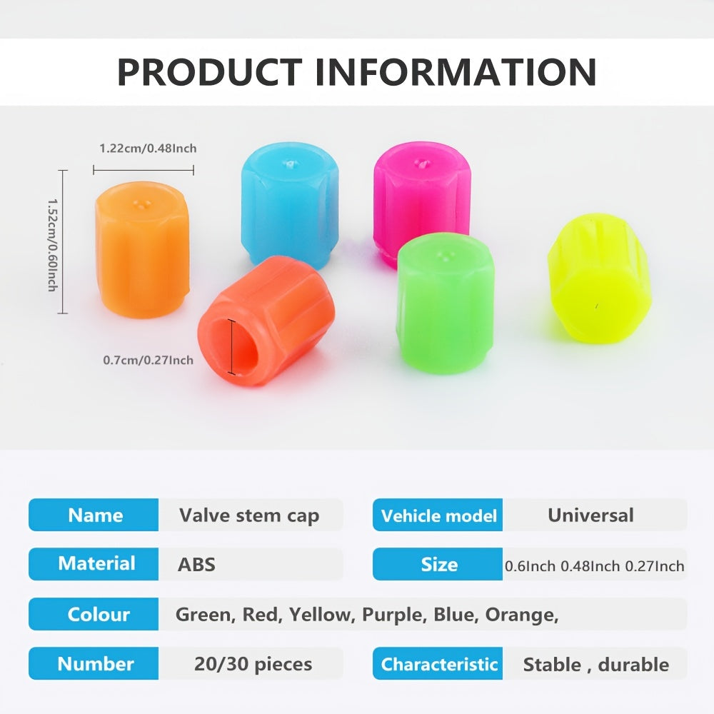 Mini Luminous Tire Valve Covers Night Wheel Decorative Auto Accessories